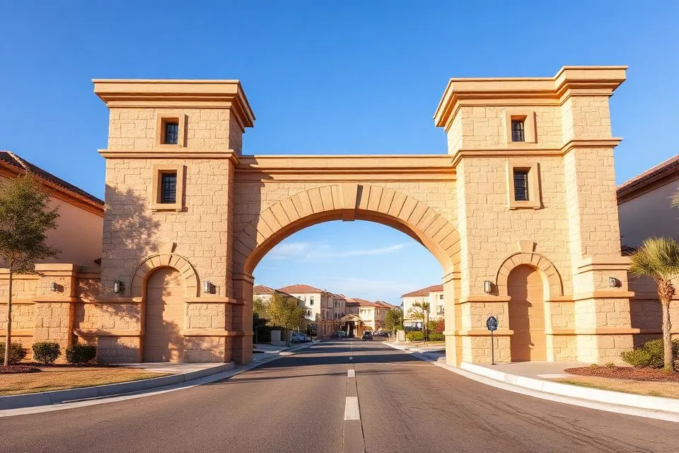Conceptual view of an entrance and approach road