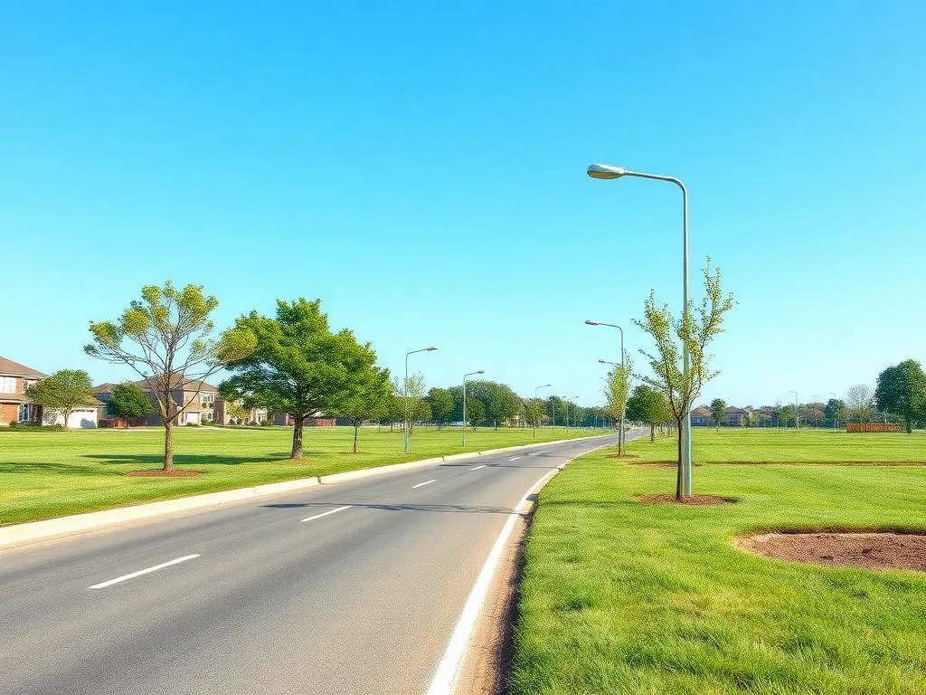 Conceptual view of demarcated residential plots